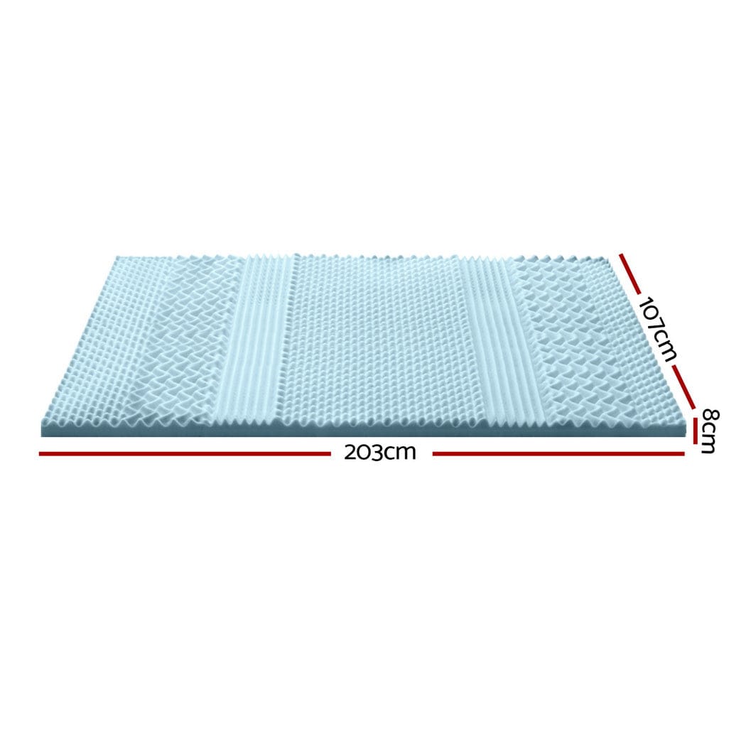 Giselle Furniture > Mattresses > Mattress Toppers Giselle Memory Foam Mattress Topper 7-Zone 8cm King Single