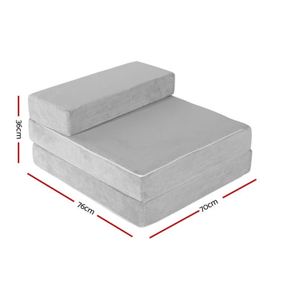 Giselle Furniture > Mattresses > Queen Mattress Giselle Bedding Foldable Mattress Folding Foam Bed Mat Light Grey