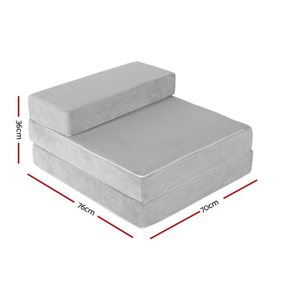 Giselle Furniture > Mattresses > Queen Mattress Giselle Bedding Foldable Mattress Folding Foam Bed Mat Light Grey