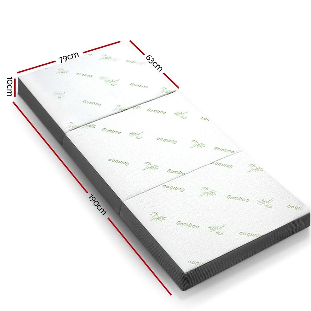 Giselle Furniture > Mattresses > Single Mattress Giselle Bedding Foldable Mattress Folding Foam Single Bamboo