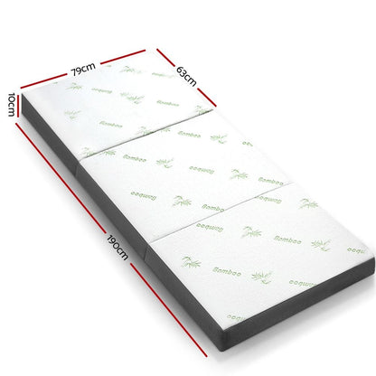 Giselle Furniture > Mattresses > Single Mattress Giselle Bedding Foldable Mattress Folding Foam Single Bamboo