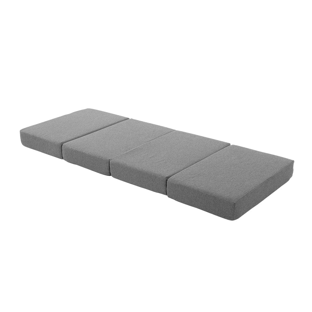 Giselle Furniture > Mattresses > Single Mattress Giselle Bedding Foldable Mattress Folding Foam Single Grey