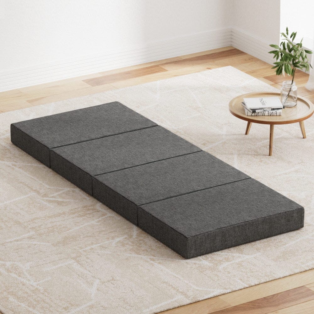 Giselle Furniture > Mattresses > Single Mattress Giselle Bedding Foldable Mattress Folding Foam Single Grey
