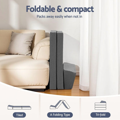 Giselle Furniture > Mattresses > Single Mattress Giselle Foldable Mattress Folding Sofa Bed Trifold Sleeping Camping Cushion Mat