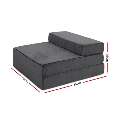 Giselle Furniture > Sofas > Sofas & Sofa Beds Giselle Bedding Foldable Mattress Folding Foam Bed Mat Single Grey