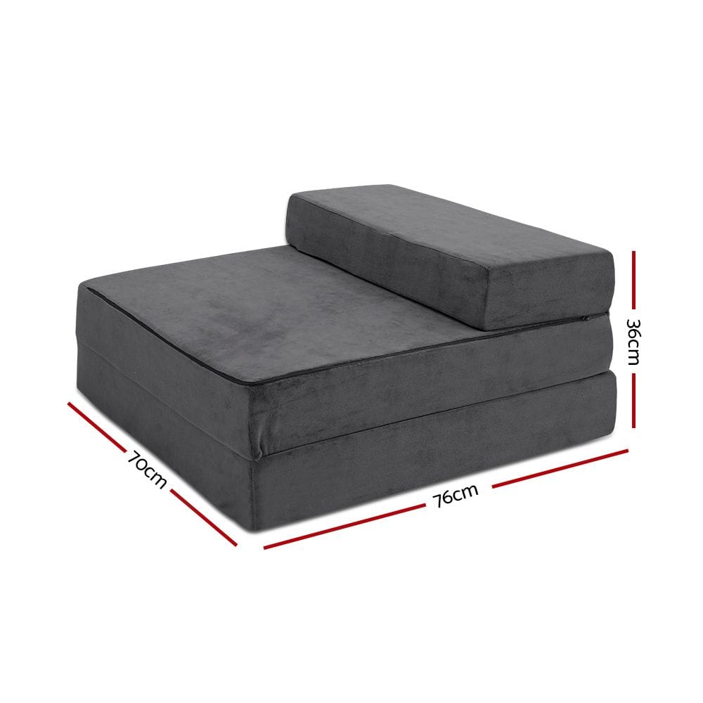 Giselle Furniture > Sofas > Sofas & Sofa Beds Giselle Bedding Foldable Mattress Folding Foam Bed Mat Single Grey