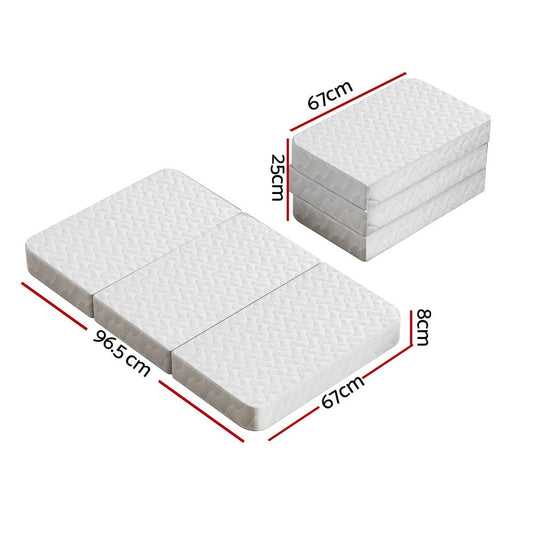 Giselle Furniture > Sofas > Sofas & Sofa Beds Giselle Bedding Foldable Mattress Folding Foam Cot Bed White