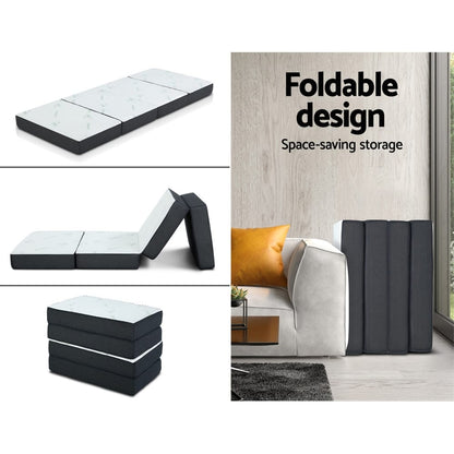 Giselle Furniture > Sofas > Sofas & Sofa Beds Giselle Bedding Foldable Mattress Folding Foam Sofa Bed Mat Bamboo