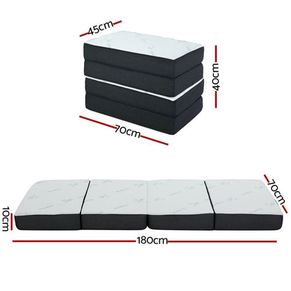 Giselle Furniture > Sofas > Sofas & Sofa Beds Giselle Bedding Foldable Mattress Folding Foam Sofa Bed Mat Bamboo