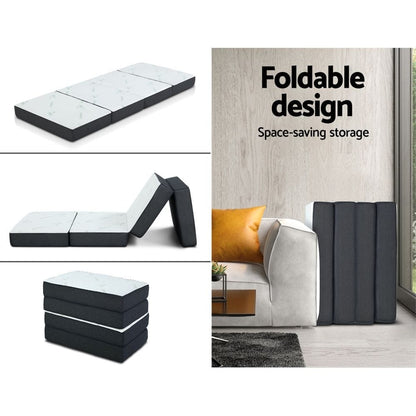Giselle Furniture > Sofas > Sofas & Sofa Beds Giselle Bedding Foldable Mattress Folding Foam Sofa Bed Mat Bamboo