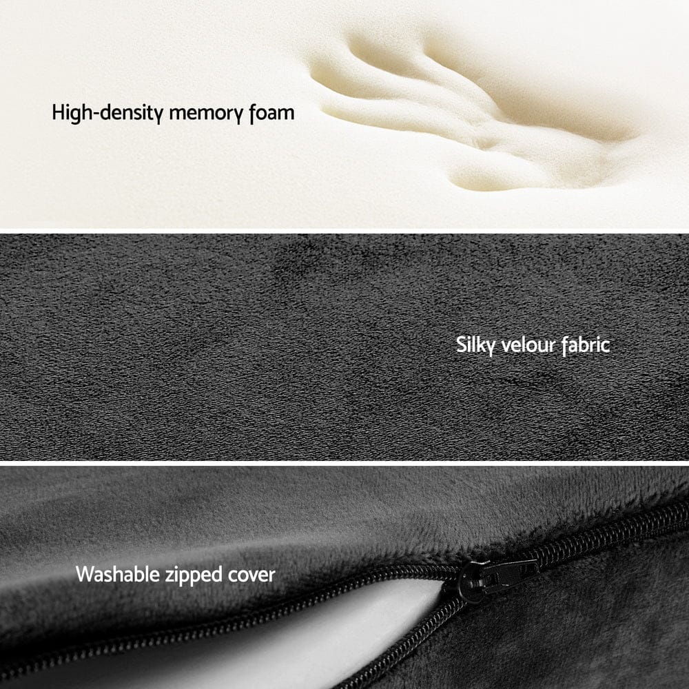Giselle Health & Beauty > Personal Care > Back Care Giselle Bedding Seat Cushion Memory Foam Pillow Back Pain Relief Chair Pad Black