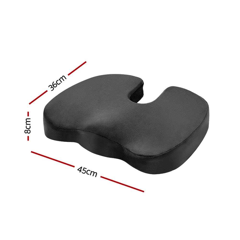 Giselle Health & Beauty > Personal Care > Back Care Giselle Bedding Seat Cushion Memory Foam Pillow Back Pain Relief Chair Pad Black