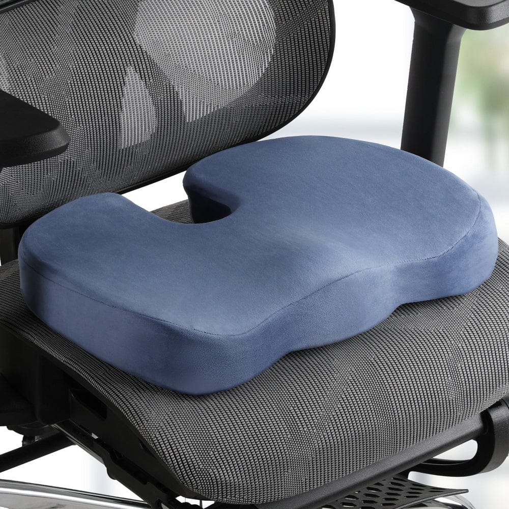 Giselle Health & Beauty > Personal Care > Back Care Giselle Bedding Seat Cushion Memory Foam Pillow Back Pain Relief Chair Pad Blue