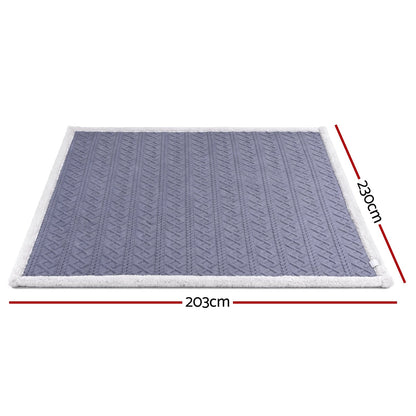 Giselle Home & Garden > Bedding > Blankets & Throws Giselle 203x230cm Throw Blanket Double-Sided Fleece Lightweight For Sofa Couch Bed
