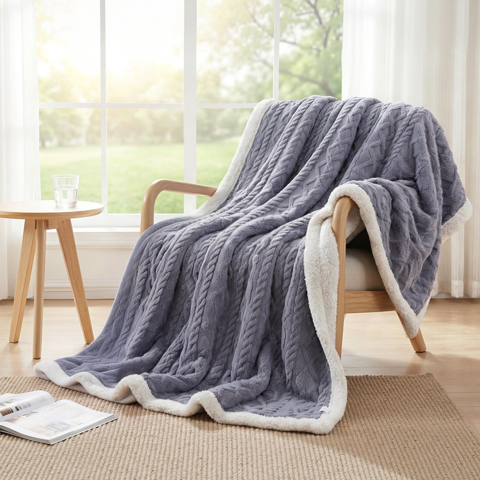 Giselle Home & Garden > Bedding > Blankets & Throws Giselle 203x230cm Throw Blanket Double-Sided Fleece Lightweight For Sofa Couch Bed