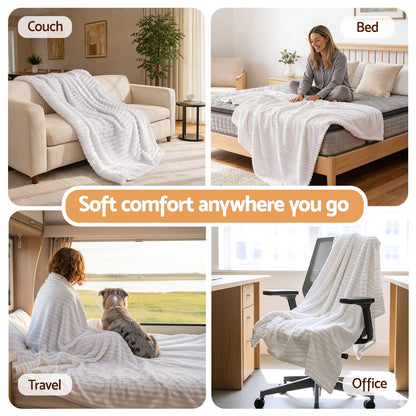 Giselle Home & Garden > Bedding > Blankets & Throws Giselle 203x230cm Throw Blanket Fleece Soft Lightweight Cozy Sofa Couch Bed Throw