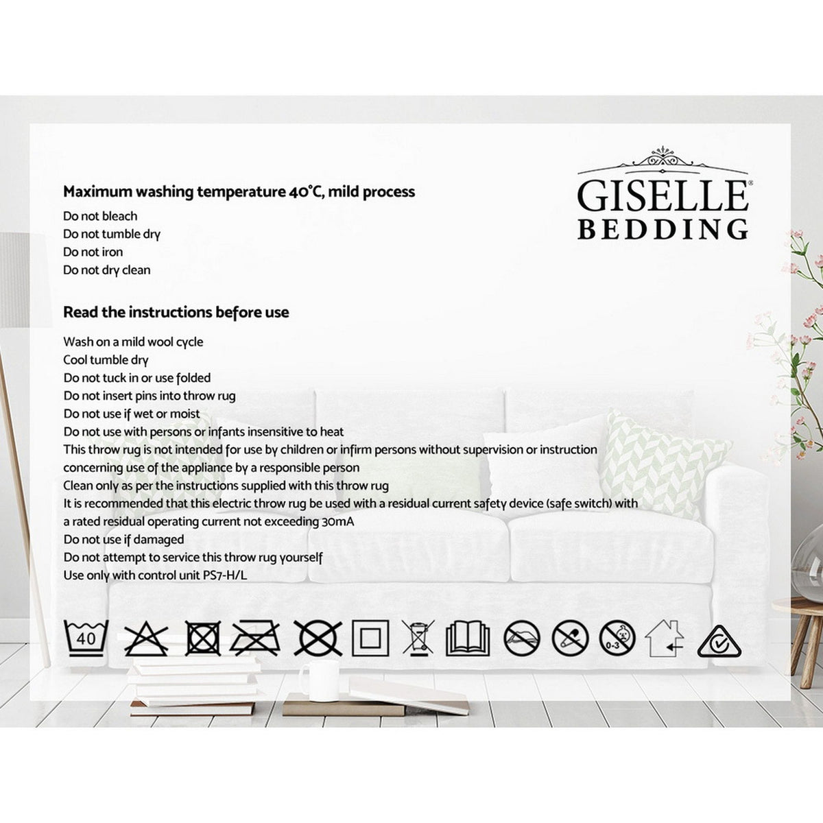 Giselle Home & Garden > Bedding > Blankets & Throws Giselle Bedding Electric Throw Blanket - Chocolate