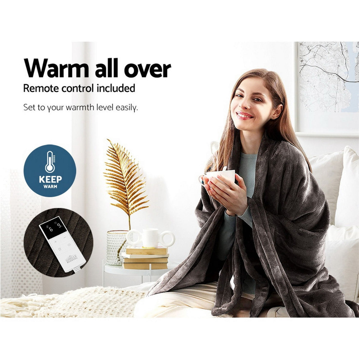 Giselle Home & Garden > Bedding > Blankets & Throws Giselle Bedding Electric Throw Blanket - Chocolate