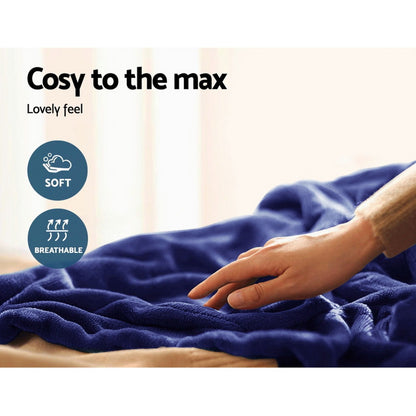 Giselle Home & Garden > Bedding > Blankets & Throws Giselle Bedding Electric Throw Blanket - Navy