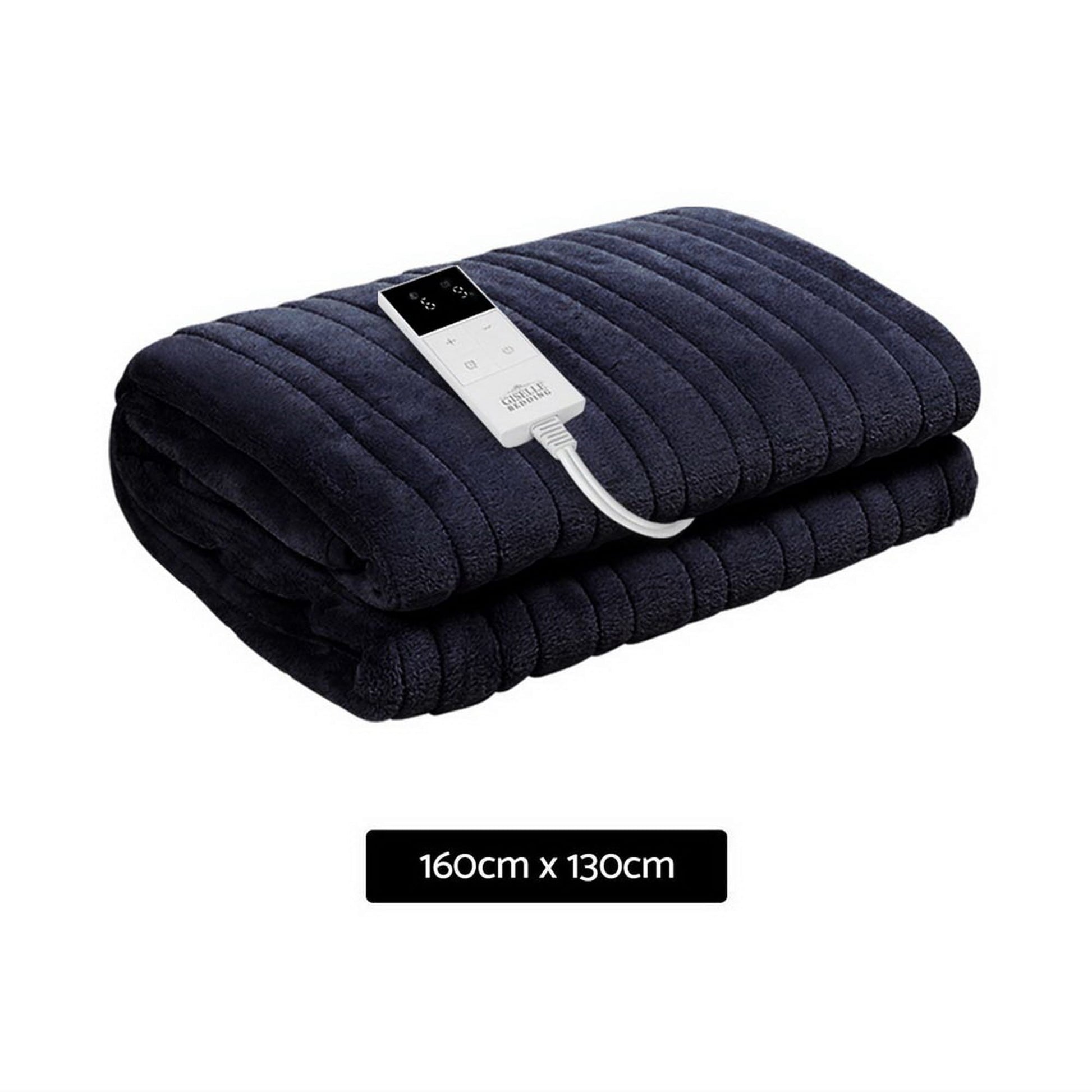 Giselle Home & Garden > Bedding > Blankets & Throws Giselle Bedding Heated Electric Throw Rug Fleece Sunggle Blanket Washable Charcoal