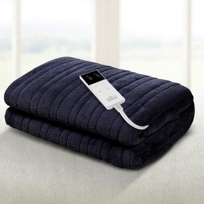 Giselle Home & Garden > Bedding > Blankets & Throws Giselle Bedding Heated Electric Throw Rug Fleece Sunggle Blanket Washable Charcoal