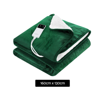 Giselle Home & Garden > Bedding > Blankets & Throws Giselle Electric Throw Rug Heated Blanket Double Sided Green