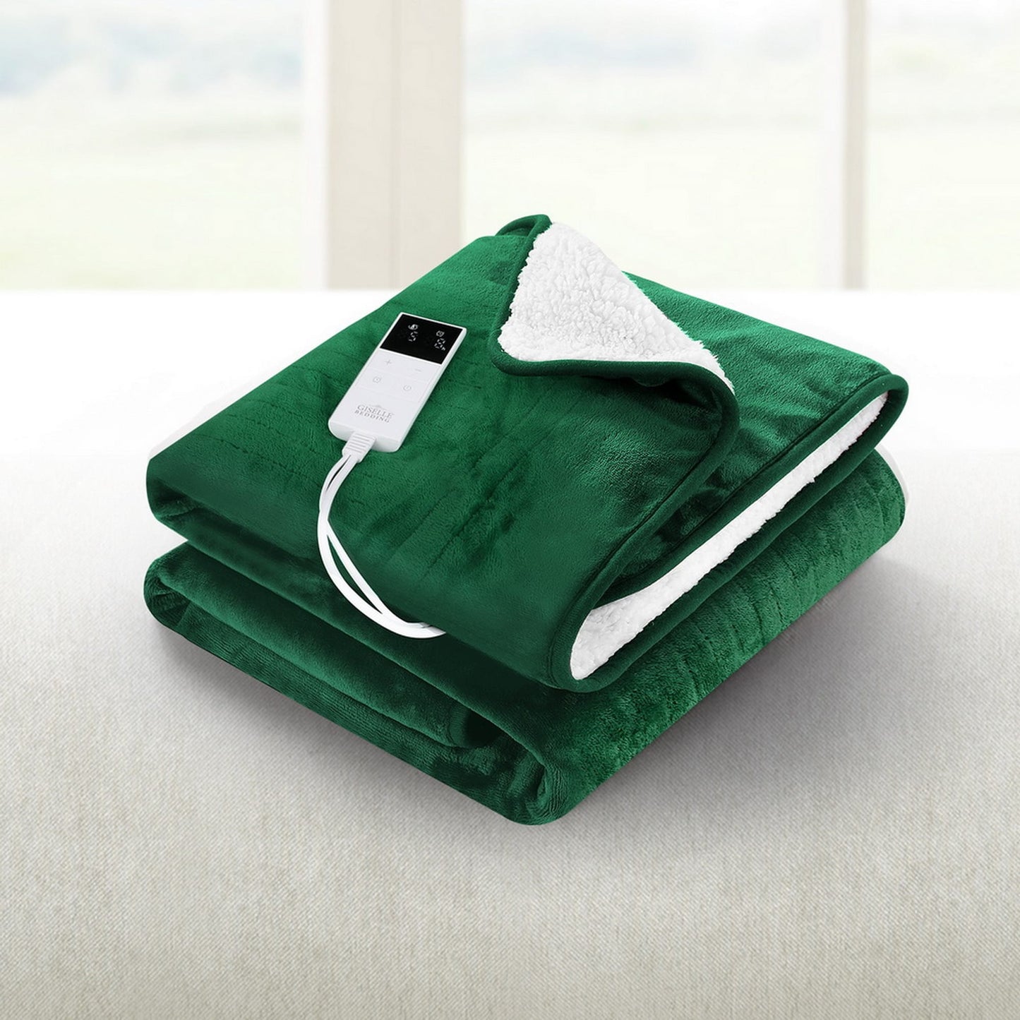 Giselle Home & Garden > Bedding > Blankets & Throws Giselle Electric Throw Rug Heated Blanket Double Sided Green