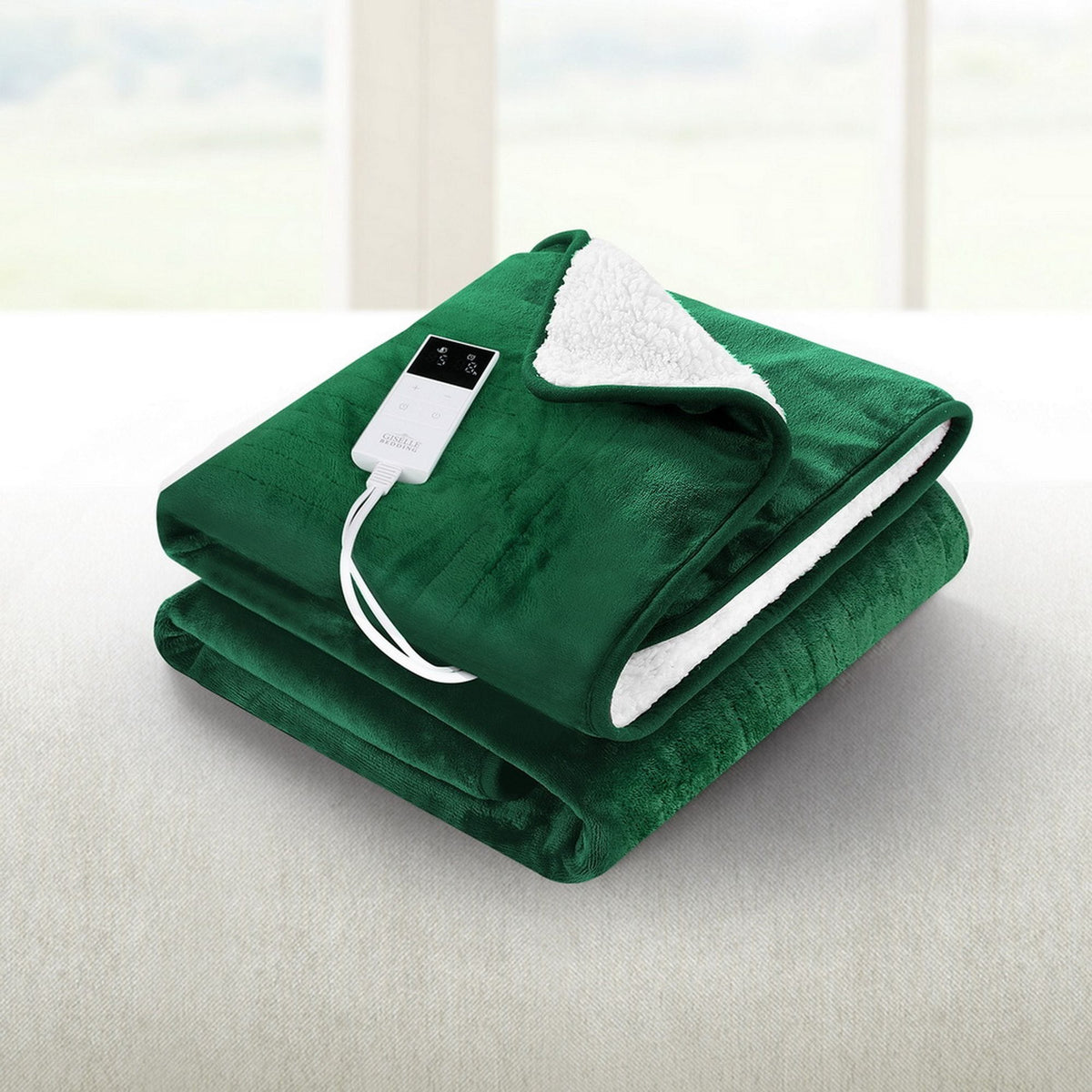Giselle Home & Garden > Bedding > Blankets & Throws Giselle Electric Throw Rug Heated Blanket Double Sided Green