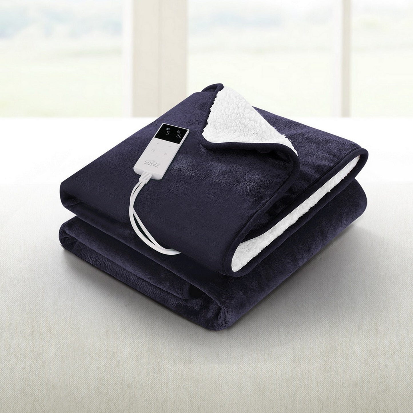 Giselle Home & Garden > Bedding > Blankets & Throws Giselle Electric Throw Rug Heated Blanket Fleece Charcoal