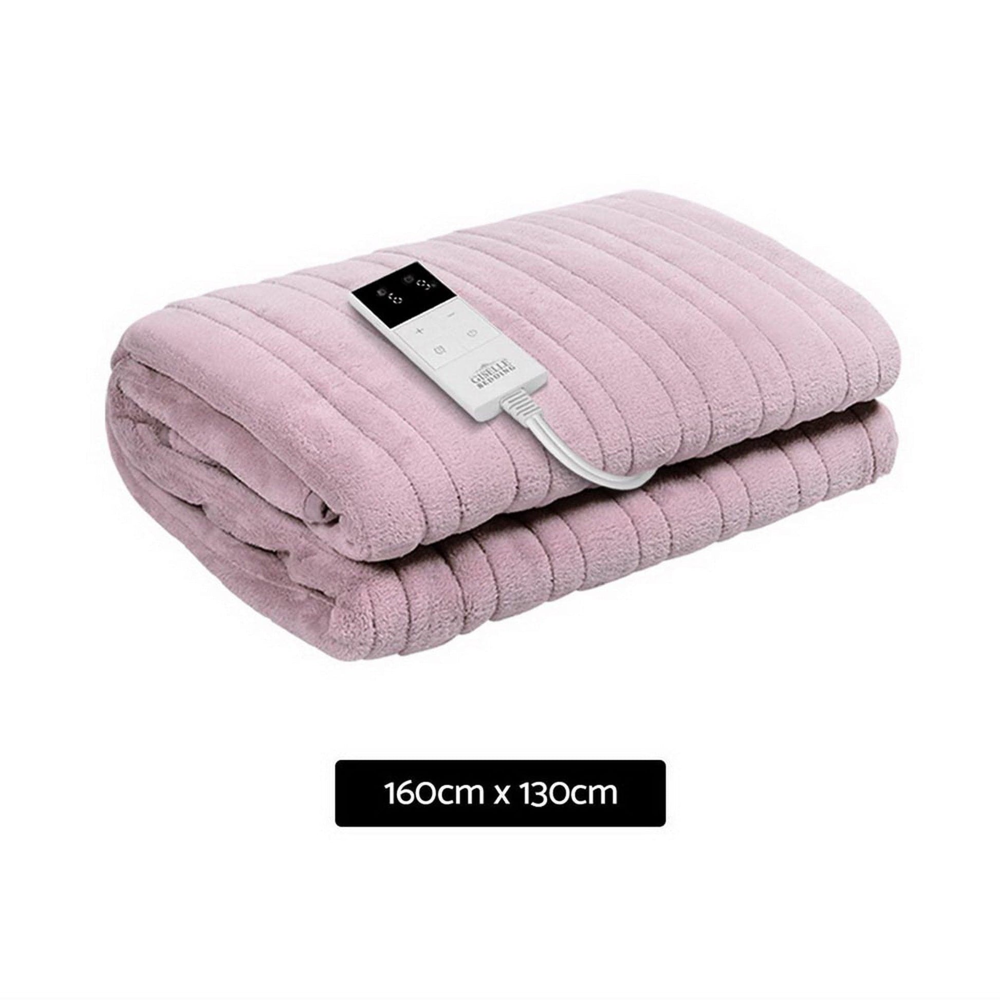 Giselle Home & Garden > Bedding > Blankets & Throws Giselle Electric Throw Rug Heated Blanket Fleece Pink