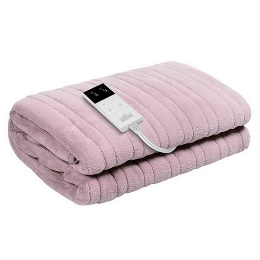 Giselle Home & Garden > Bedding > Blankets & Throws Giselle Electric Throw Rug Heated Blanket Fleece Pink