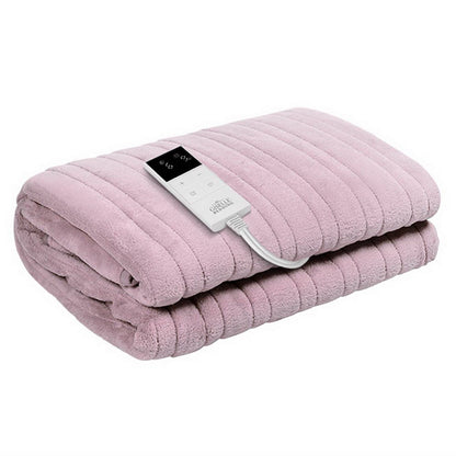 Giselle Home & Garden > Bedding > Blankets & Throws Giselle Electric Throw Rug Heated Blanket Fleece Pink