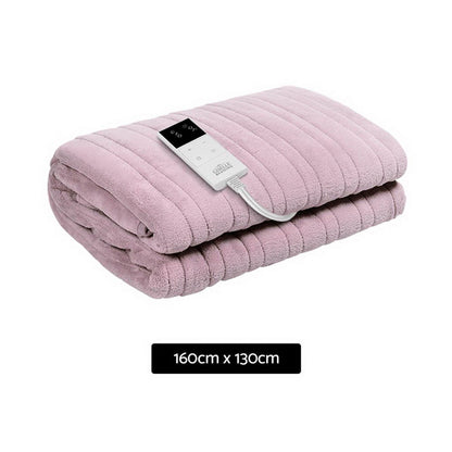 Giselle Home & Garden > Bedding > Blankets & Throws Giselle Electric Throw Rug Heated Blanket Fleece Pink