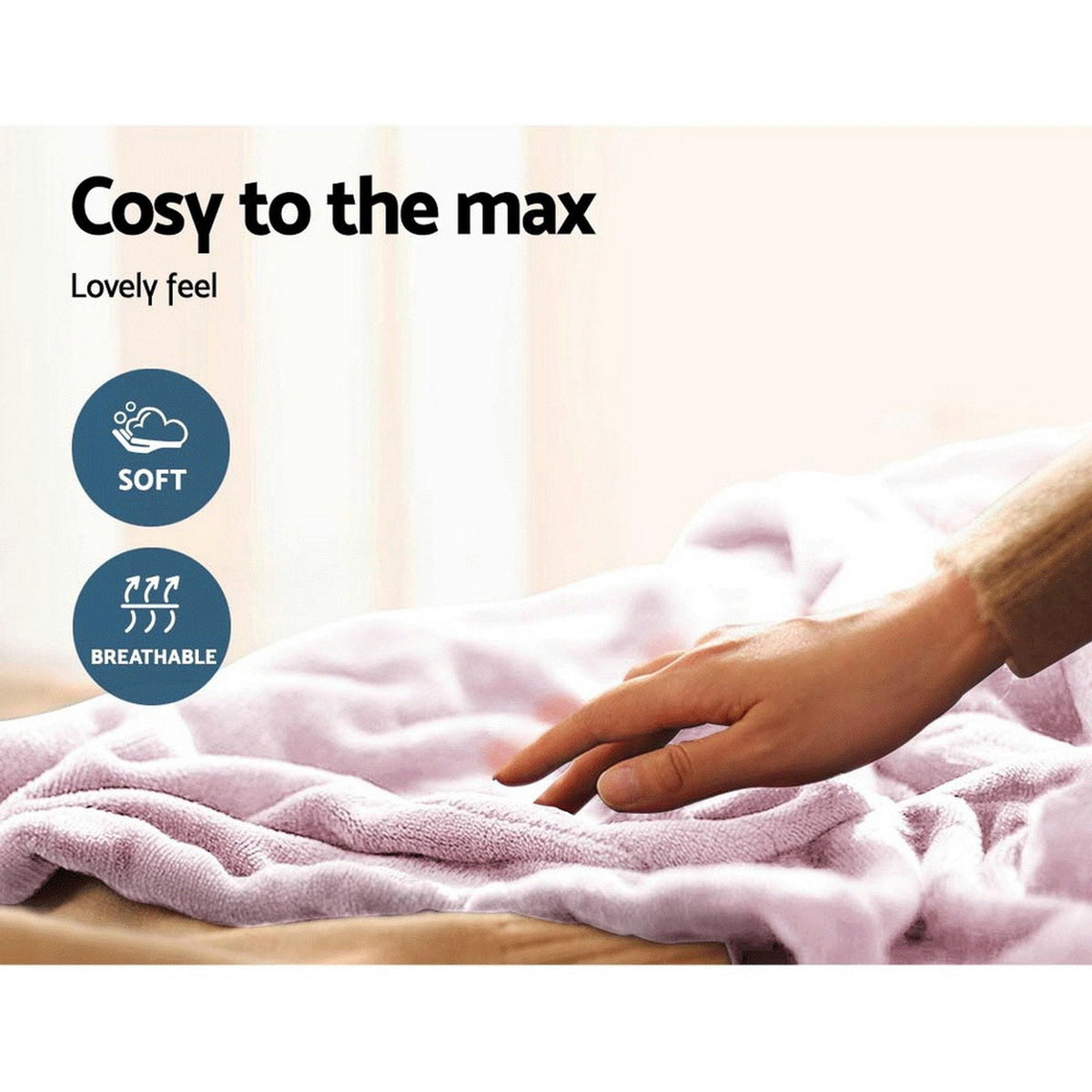 Giselle Home & Garden > Bedding > Blankets & Throws Giselle Electric Throw Rug Heated Blanket Fleece Pink