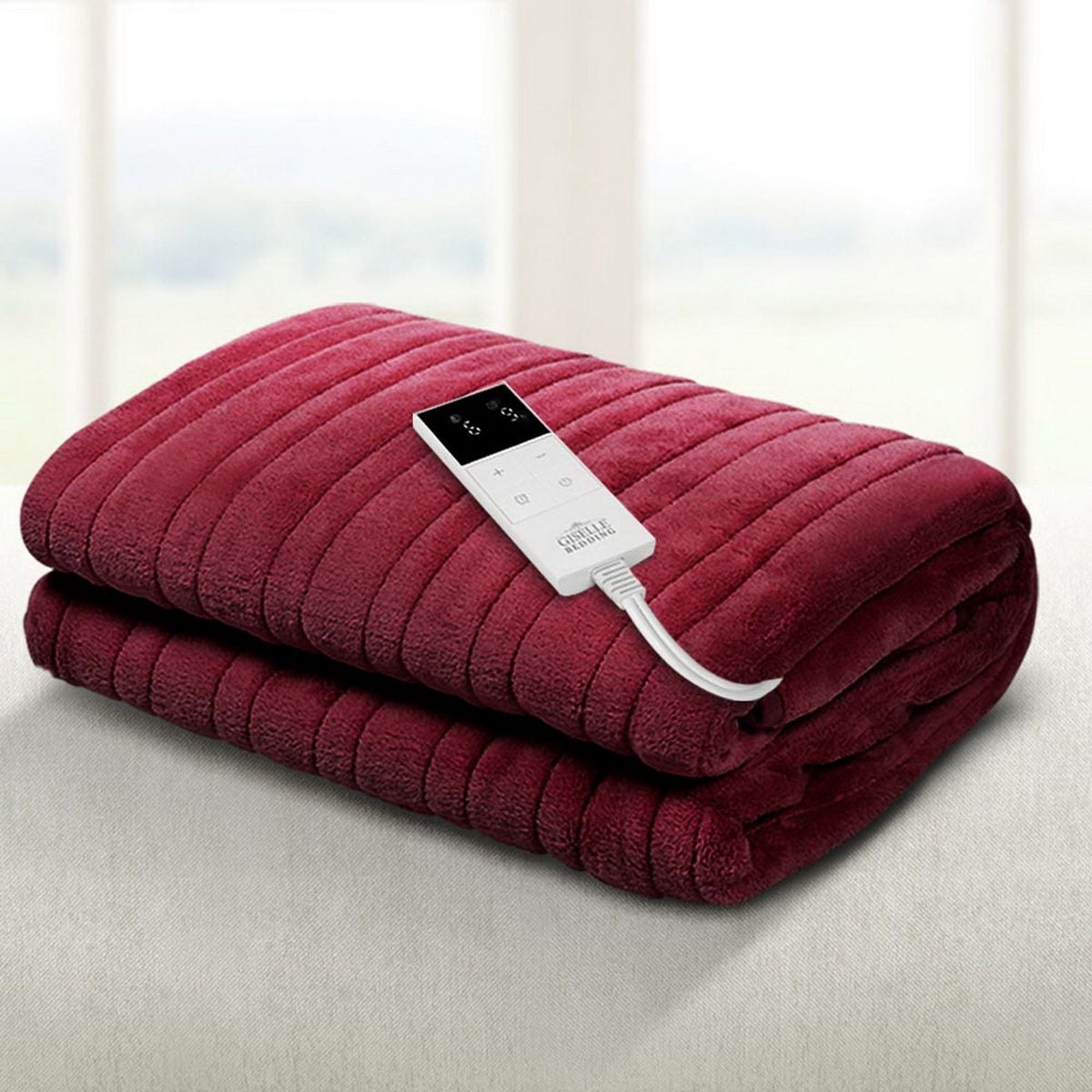 Giselle Home & Garden > Bedding > Blankets & Throws Giselle Electric Throw Rug Heated Blanket Fleece Red