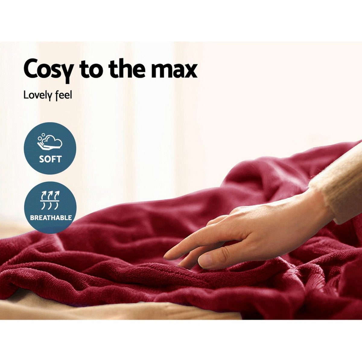 Giselle Home & Garden > Bedding > Blankets & Throws Giselle Electric Throw Rug Heated Blanket Fleece Red