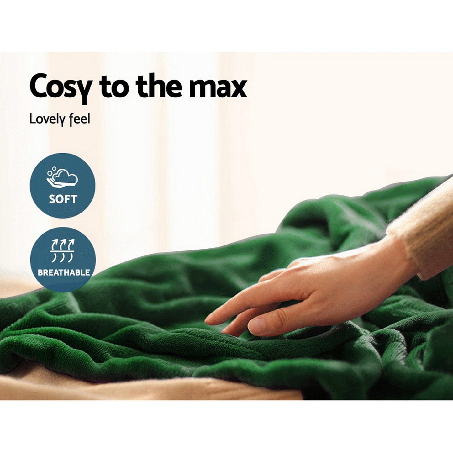 Giselle Home & Garden > Bedding > Blankets & Throws Giselle Electric Throw Rug Heated Blanket Washable Snuggle Flannel Winter Green