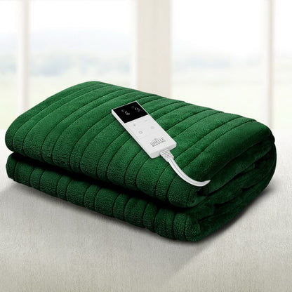 Giselle Home & Garden > Bedding > Blankets & Throws Giselle Electric Throw Rug Heated Blanket Washable Snuggle Flannel Winter Green