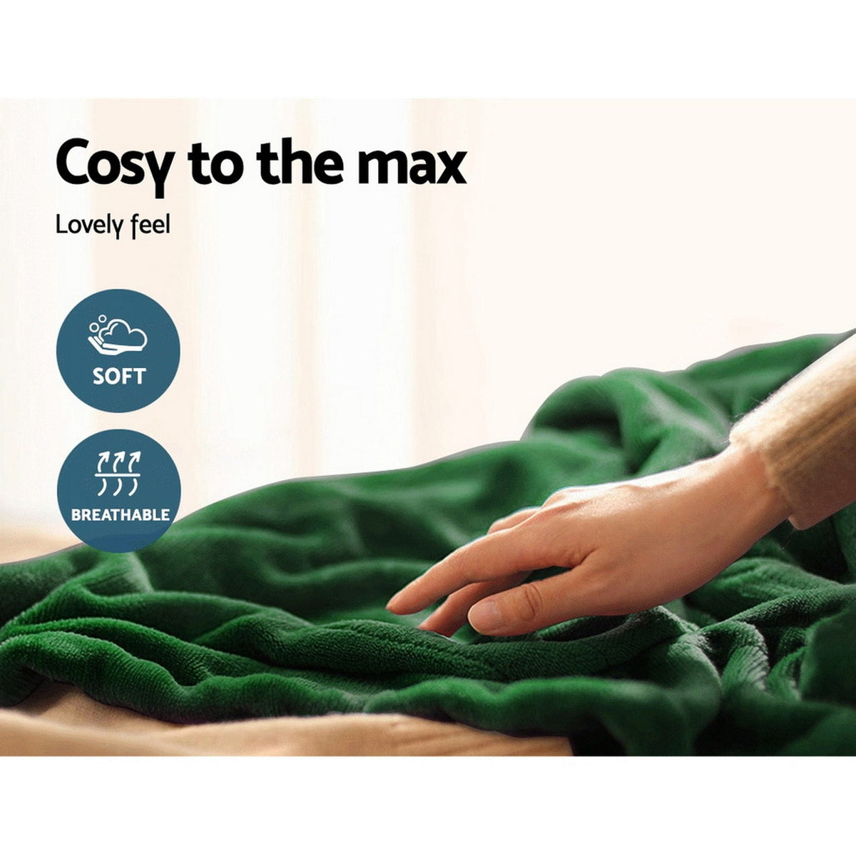 Giselle Home & Garden > Bedding > Blankets & Throws Giselle Electric Throw Rug Heated Blanket Washable Snuggle Flannel Winter Green
