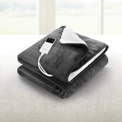 Giselle Home & Garden > Bedding > Blankets & Throws Giselle Electric Throw Rug Heated Blanket Washable Snuggle Flannel Winter Grey