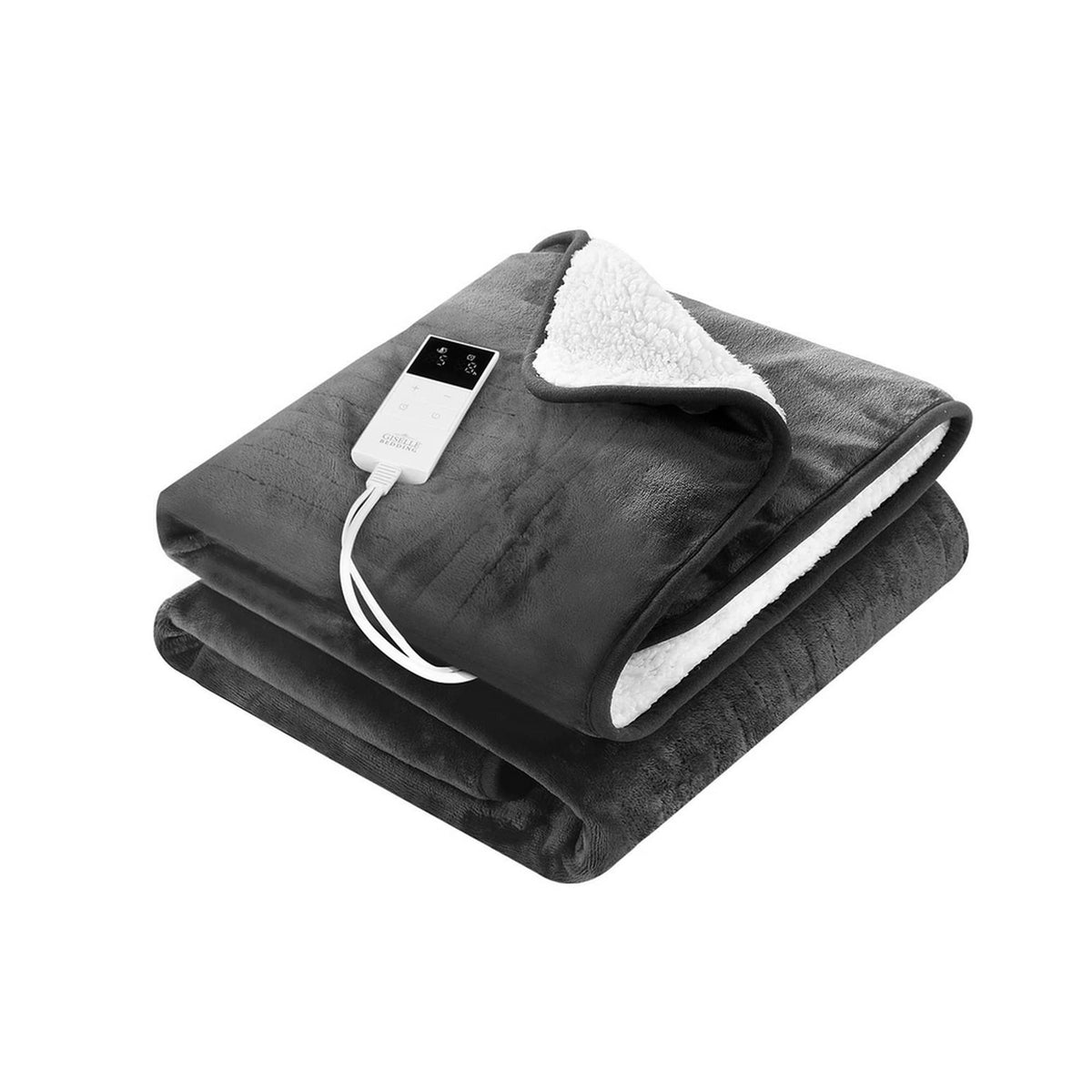 Giselle Home & Garden > Bedding > Blankets & Throws Giselle Electric Throw Rug Heated Blanket Washable Snuggle Flannel Winter Grey