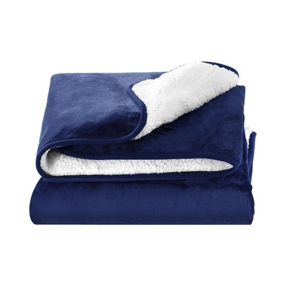 Giselle Home & Garden > Bedding > Blankets & Throws Giselle Electric Throw Rug Heated Blanket Washable Snuggle Flannel Winter Navy