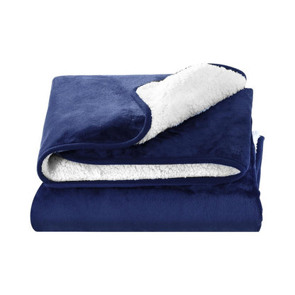 Giselle Home & Garden > Bedding > Blankets & Throws Giselle Electric Throw Rug Heated Blanket Washable Snuggle Flannel Winter Navy