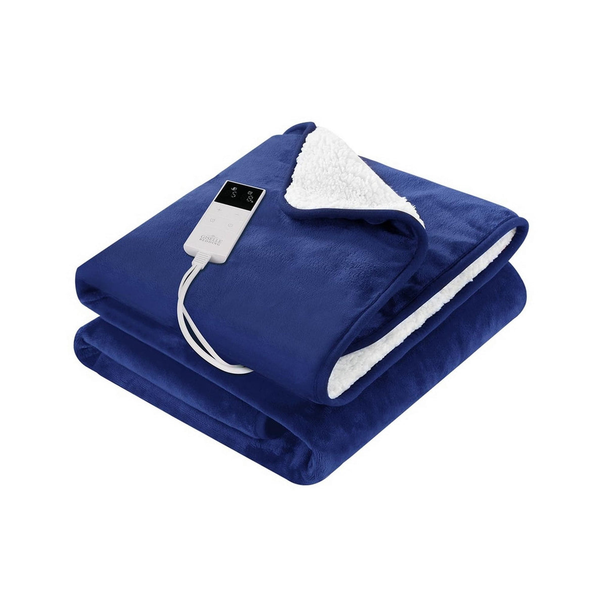 Giselle Home & Garden > Bedding > Blankets & Throws Giselle Electric Throw Rug Heated Blanket Washable Snuggle Flannel Winter Navy