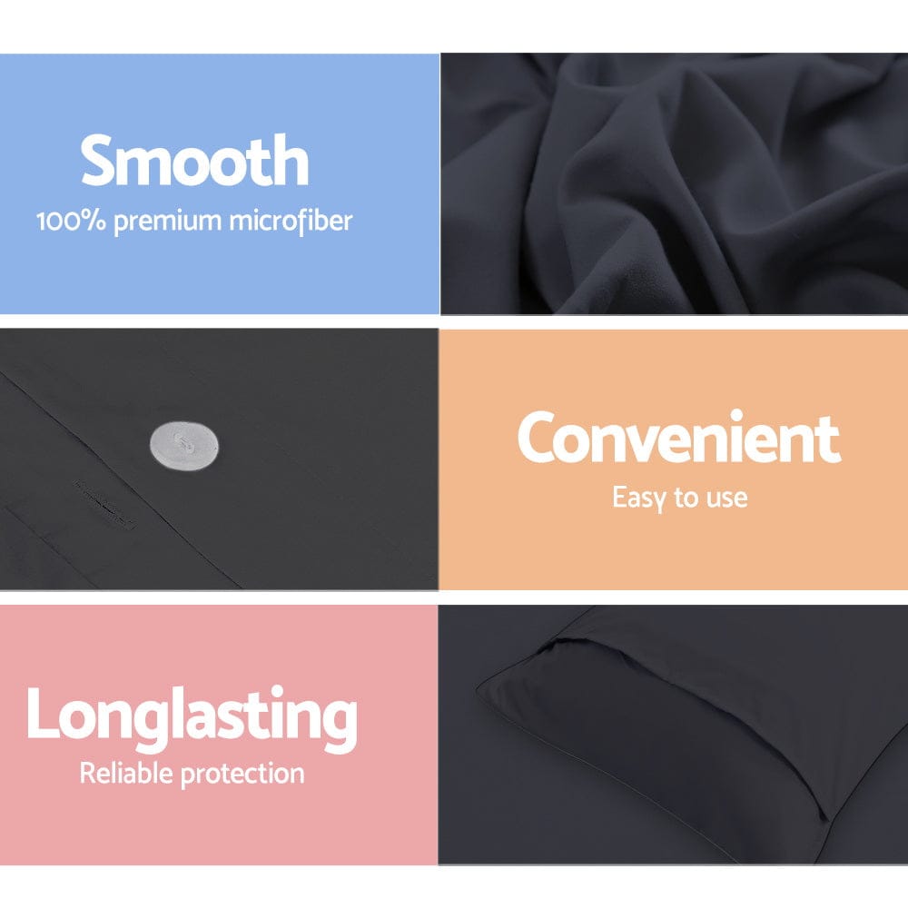 Giselle Home & Garden > Bedding > Duvet Covers Giselle Bedding Quilt Cover Set Classic Black Super King