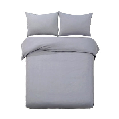 Giselle Home & Garden > Bedding > Duvet Covers Giselle Bedding Quilt Cover Set Classic Grey Queen