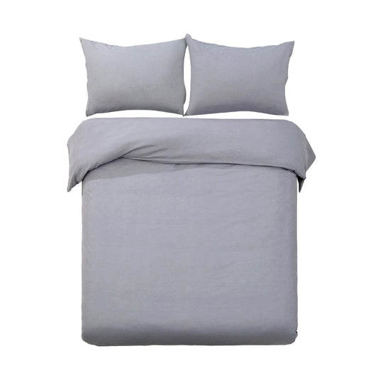 Giselle Home & Garden > Bedding > Duvet Covers Giselle Bedding Quilt Cover Set Classic Grey Super King