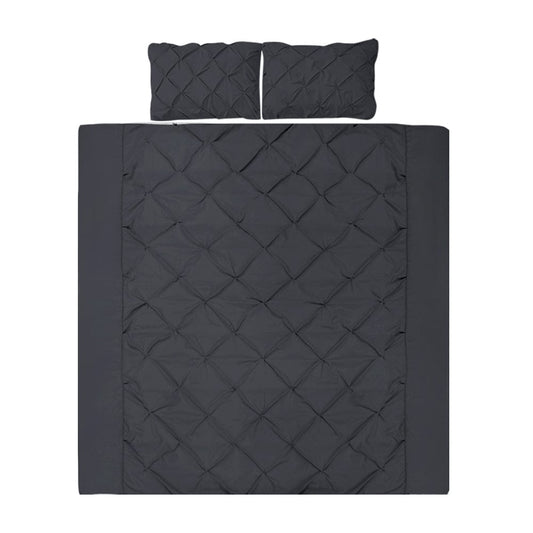 Giselle Home & Garden > Bedding > Duvet Covers Giselle Bedding Quilt Cover Set Diamond Black Super King