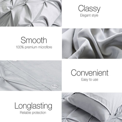 Giselle Home & Garden > Bedding > Duvet Covers Giselle Bedding Quilt Cover Set Diamond Grey Super King