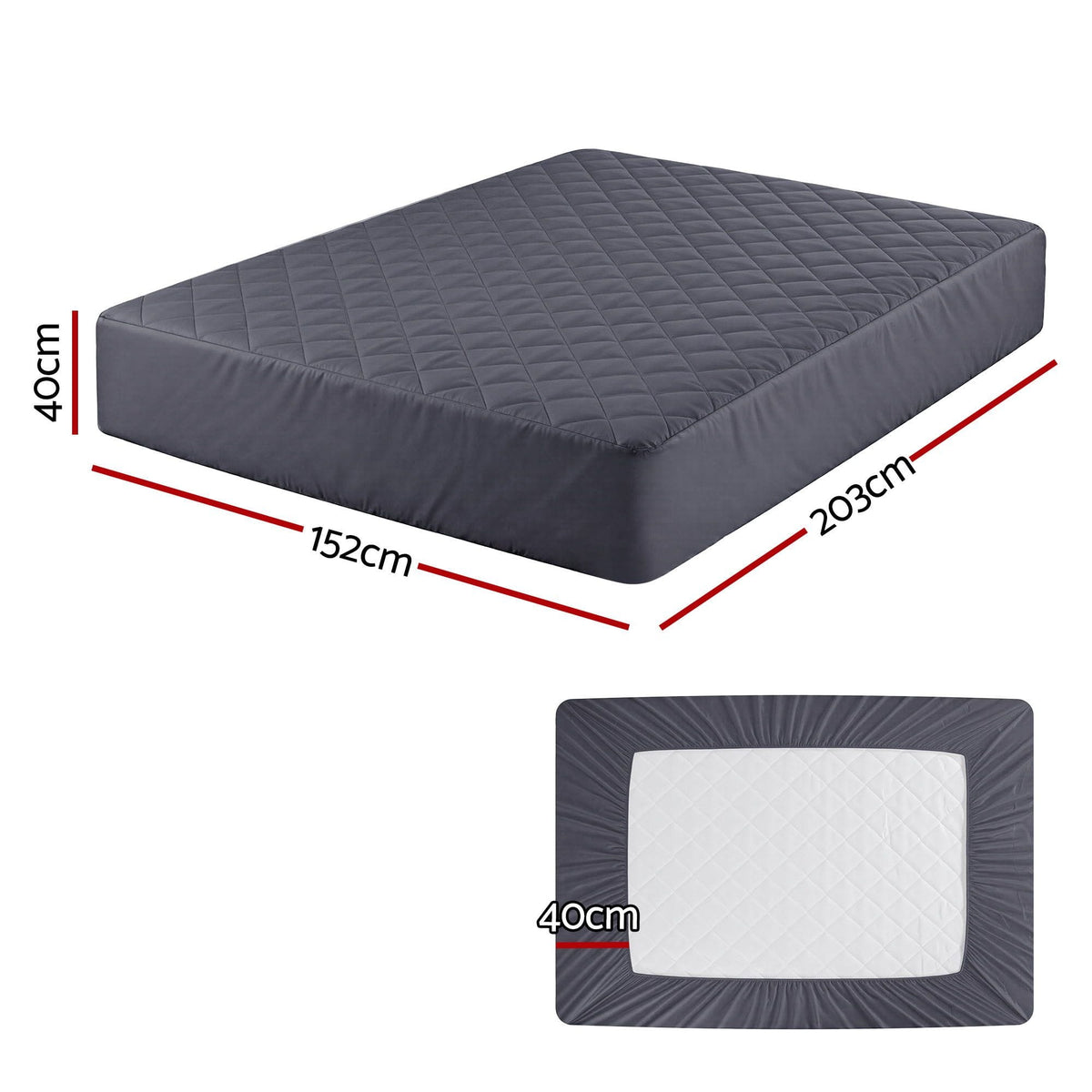 Giselle Home & Garden > Bedding > Mattress Protectors Giselle Water-Resistant Mattress Protector Microfiber 360° Fit Queen
